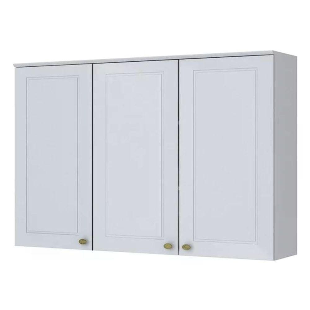 Armário Aéreo 3 Portas 120cm Americana Branco - Móveis Henn Branco