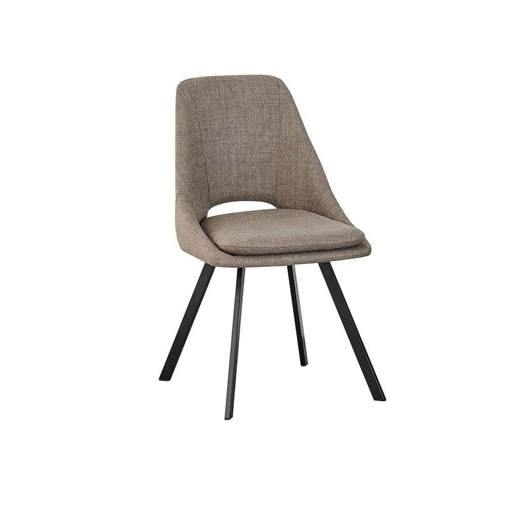 Cadeira para Sala de Jantar Linho Nora Cinza Quente