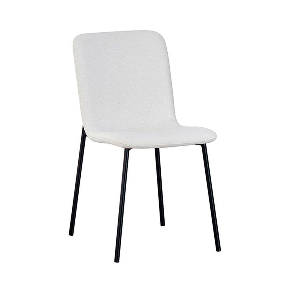 Cadeira de Jantar Tecido Boucle Celeste Off White