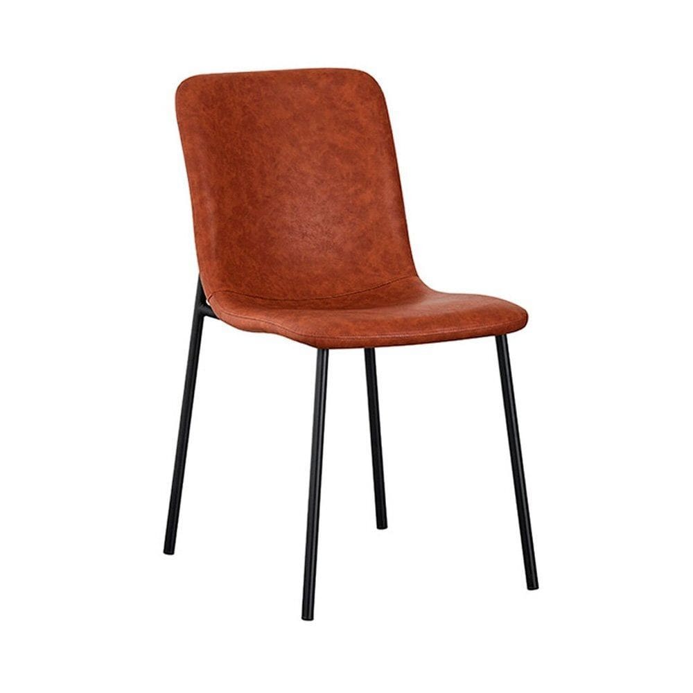 Cadeira de Jantar 83cm X 43cm X 48cm Celeste Courino Marrom