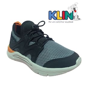 tenis infantil klin new sport anatomico preto laranja