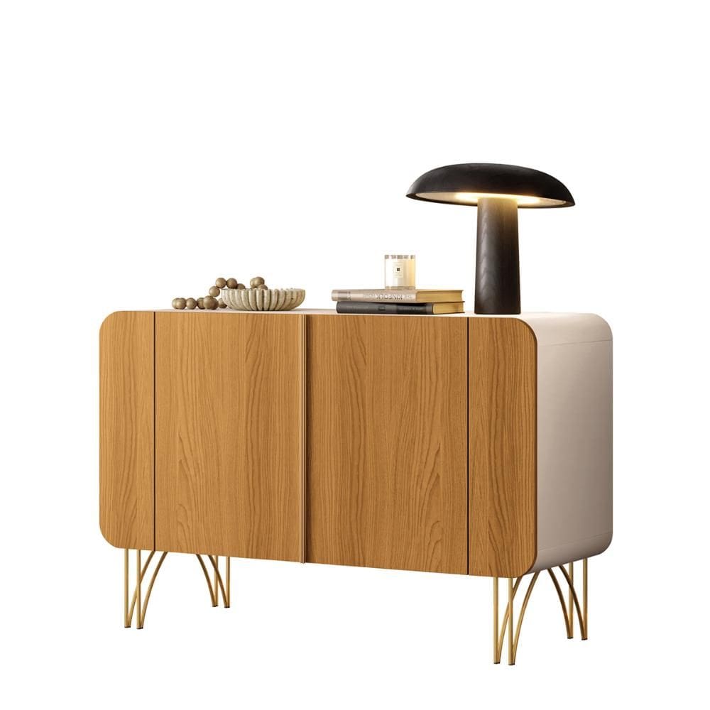 Aparador Buffet Sala Benvenuto Com 2 Portas e Pés em Aço