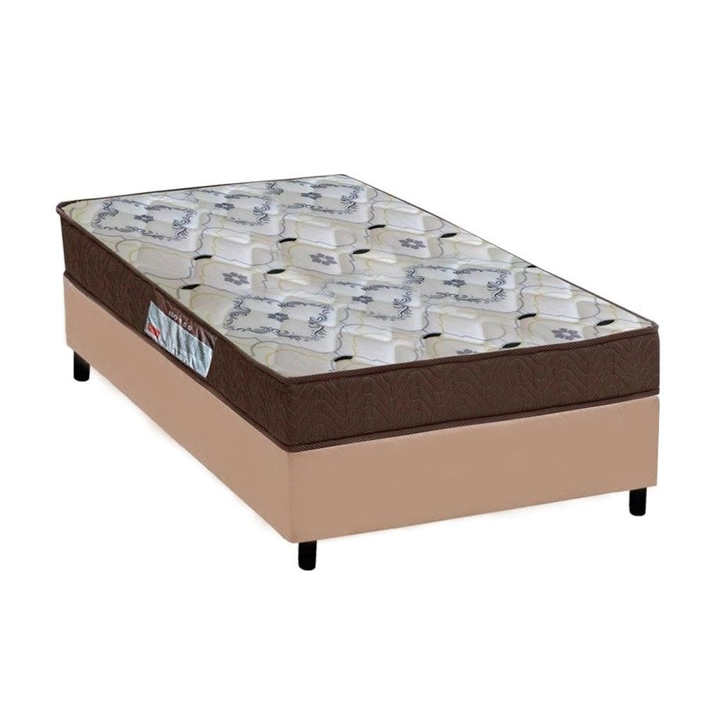 Cama Base Solteiro Bege Colchão ISO 150 D45 - Ortobom