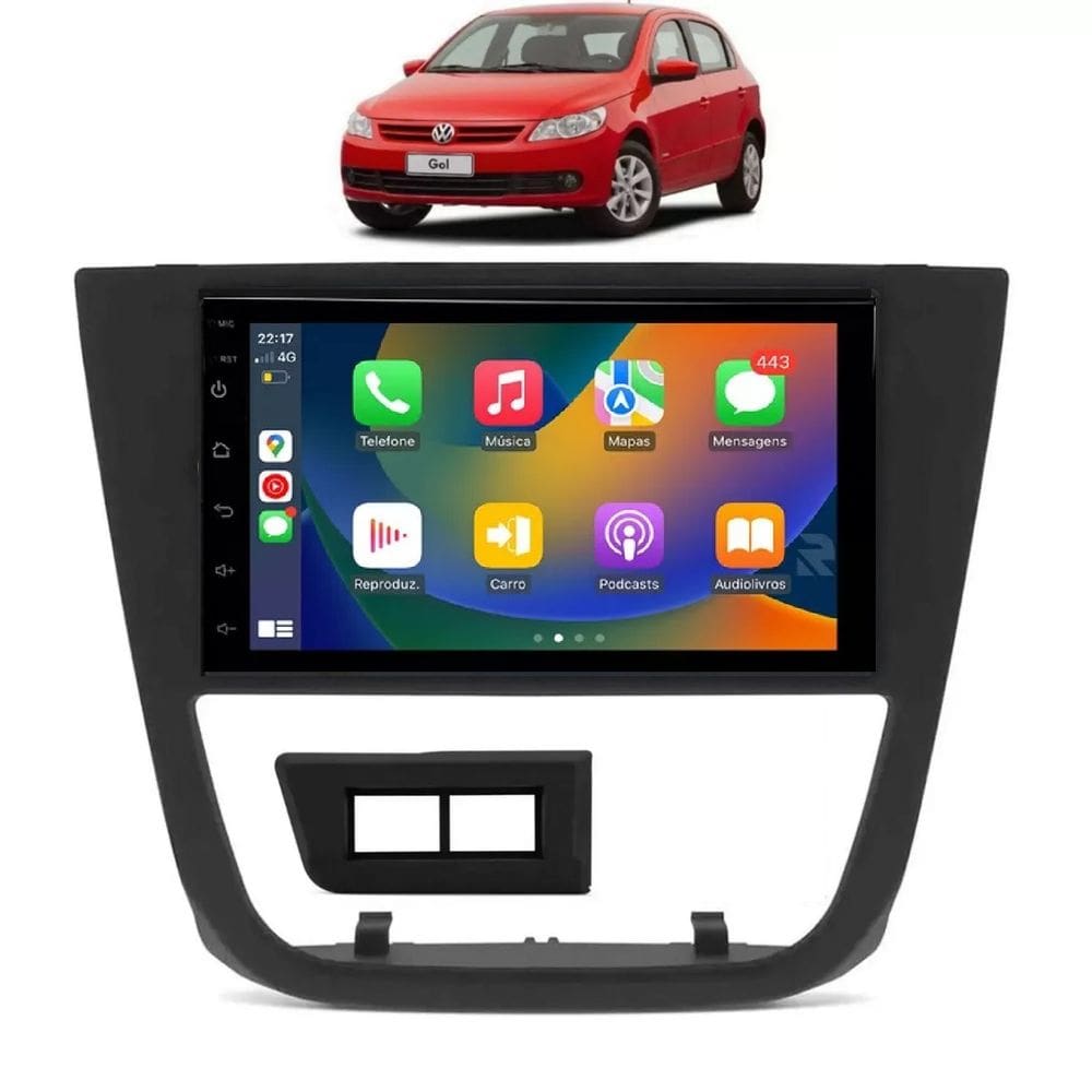 Kit Multimídia Gol Voyage Saveiro G5 2009 / 2012 7 Pol Android Carplay 2/32GB - 701KC First Option