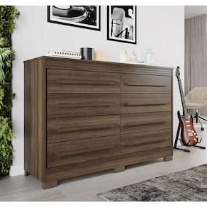 Cômoda Califórnia 8 Gavetas 100% Mdf Imbuia - Benetil