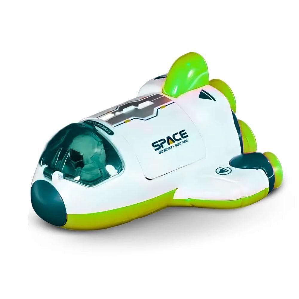Nave Espacial Verde Brinquedo Infantil Com Astronauta