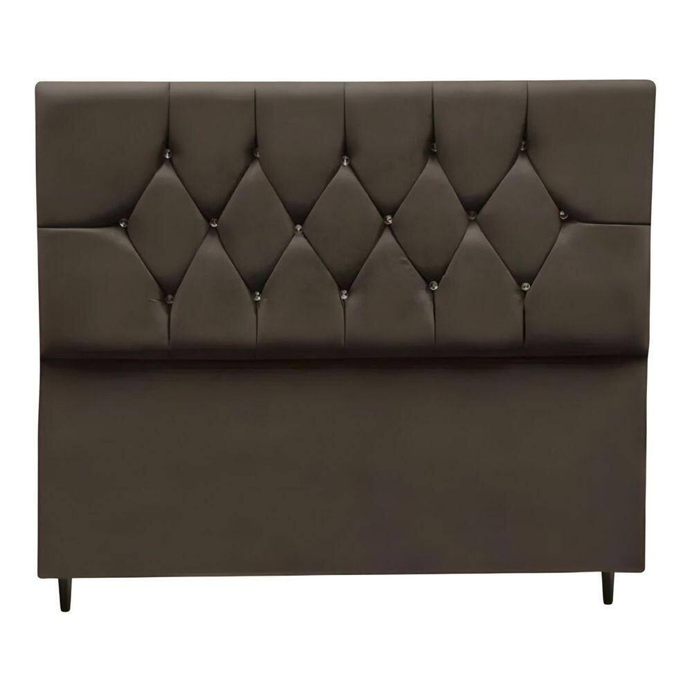 Cabeceira Estofada Cama Casal Queen Size 160 Cm Suede Nina Cor:marrom