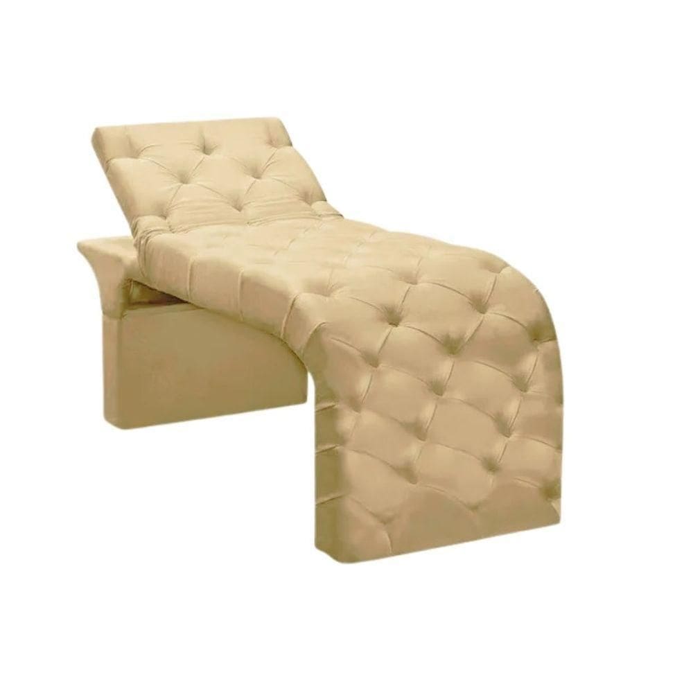 Maca Estofada Estética Cílios Regulável Spa Suede Larissa Cor:bege
