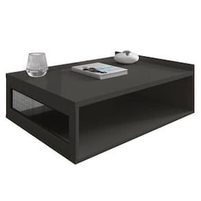 Mesa De Centro Moderna Em Mdf Life Sala De Estar 91x70 Cm Cor:cinza Régio