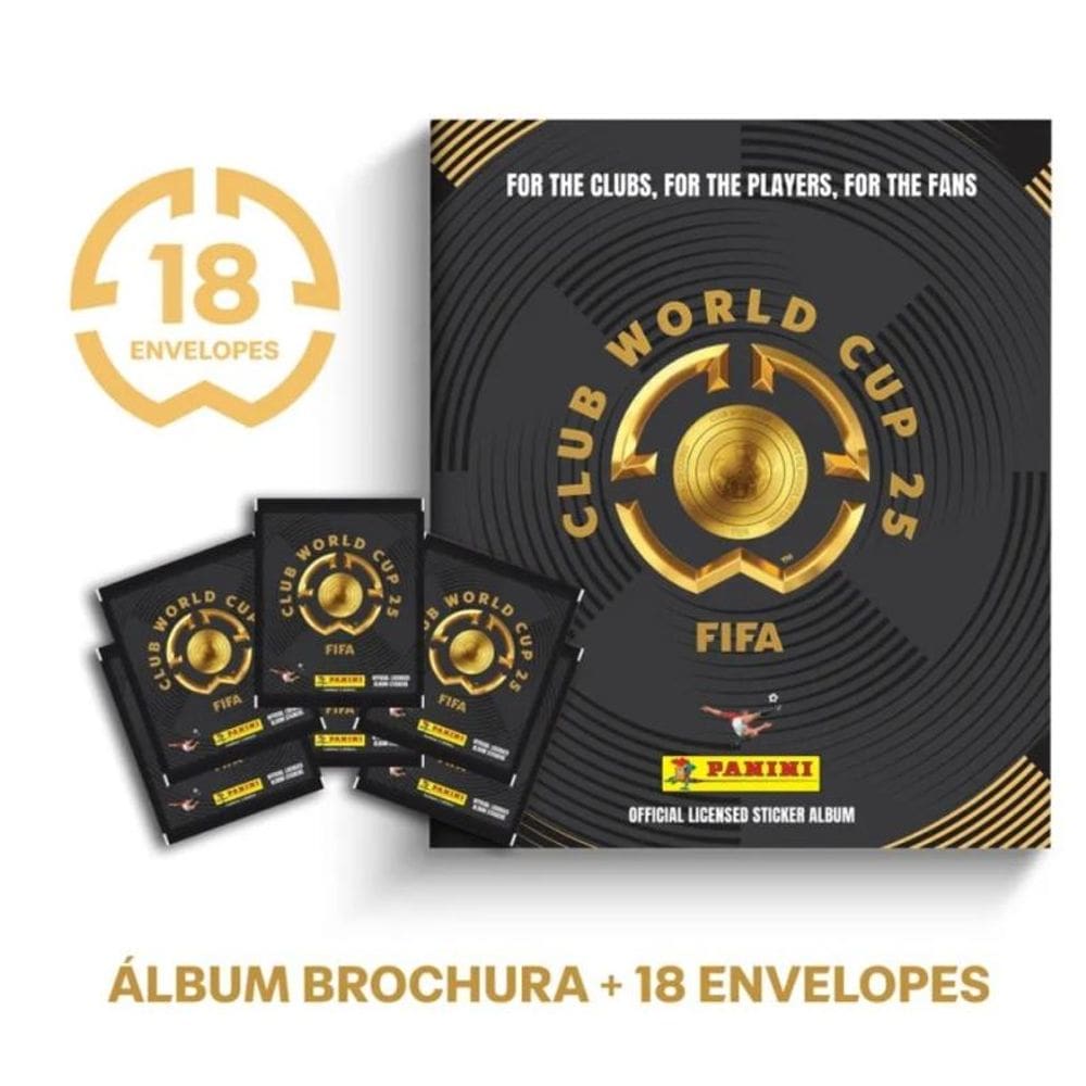 Kit C/ 1 Álbum Brochura + 18 Envelopes de Figurinhas Fifa World Cup 2025