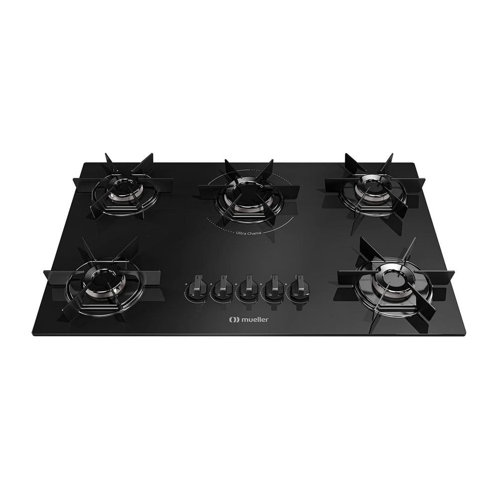 Cooktop Mueller 5 Bocas com Queimador Ultra Chama MCG5BB Bivolt