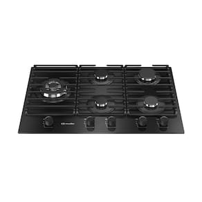 Fogão Cooktop 5 Bocas Tripla Chama MCG5BM Grade Dupla Mesa de Vidro Mueller Preto
