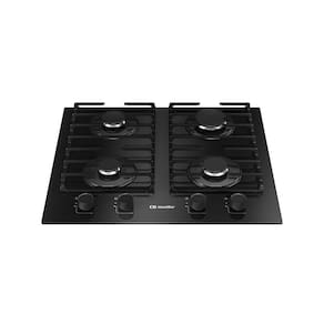 Fogão Cooktop 4 Bocas MCG4BM Grade Dupla Mesa de Vidro Mueller Preto