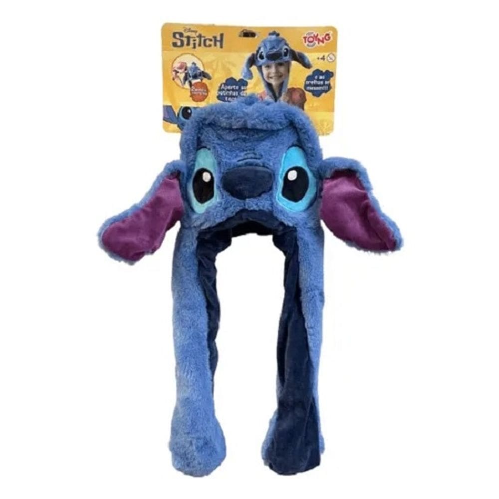 Touca Gorro Pelúcia Stitch Disney 60 Cm Com Movimento Orelha Mexem - Toyng