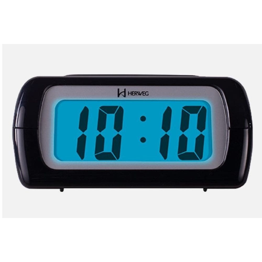 Despertador Digital Preto Herweg 2981