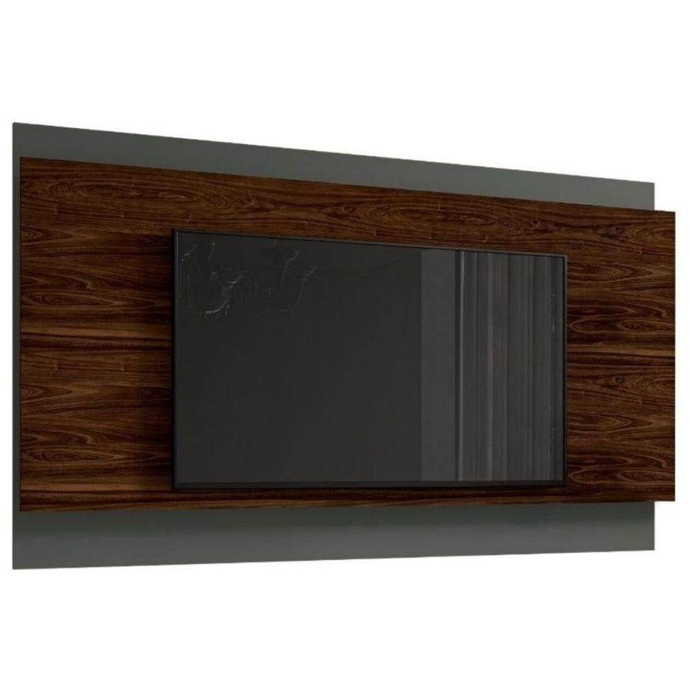 Painel Home Suspenso 70 Polegadas Estante 180 Cm Havana marrom Palisandro Cinza Régio