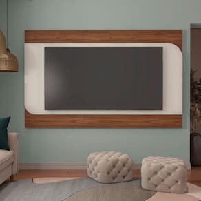 Painel Com Suporte Para Até 86 Polegadas 220cm Multimóveis Cr45315 Cedro-off White