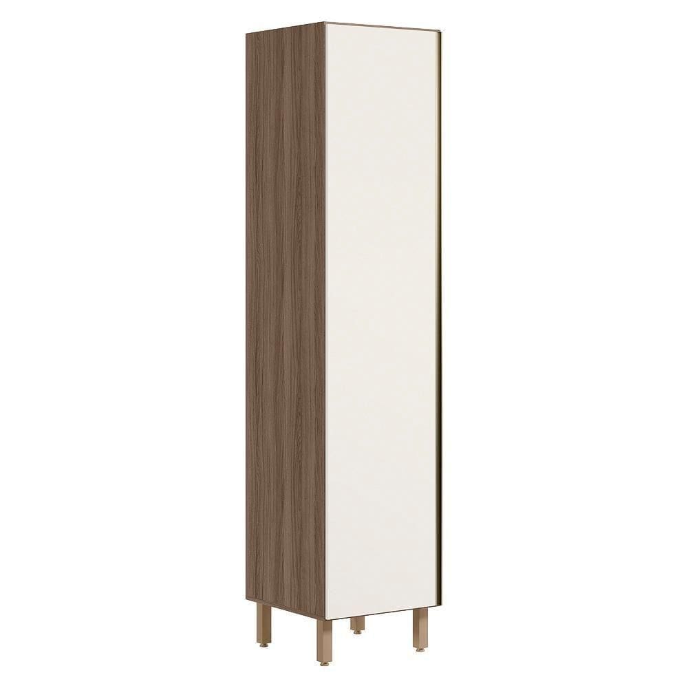 Paneleiro 1 Porta 221x50cm Mdf Kali 12229 Carvalho Toq Off White Cetim Nicioli Carvalho Toq Off White Cetim