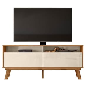 Rack Bancada Olinda 160cm Amêndoa-off White Para Até 65? - Mobler Amêndoa-off White