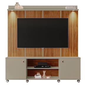 Estante Home Madison 160cm Grigio Fosco-cinamomo Mel Para Até 70? - Mobler Grigio Fosco-cinamomo Mel