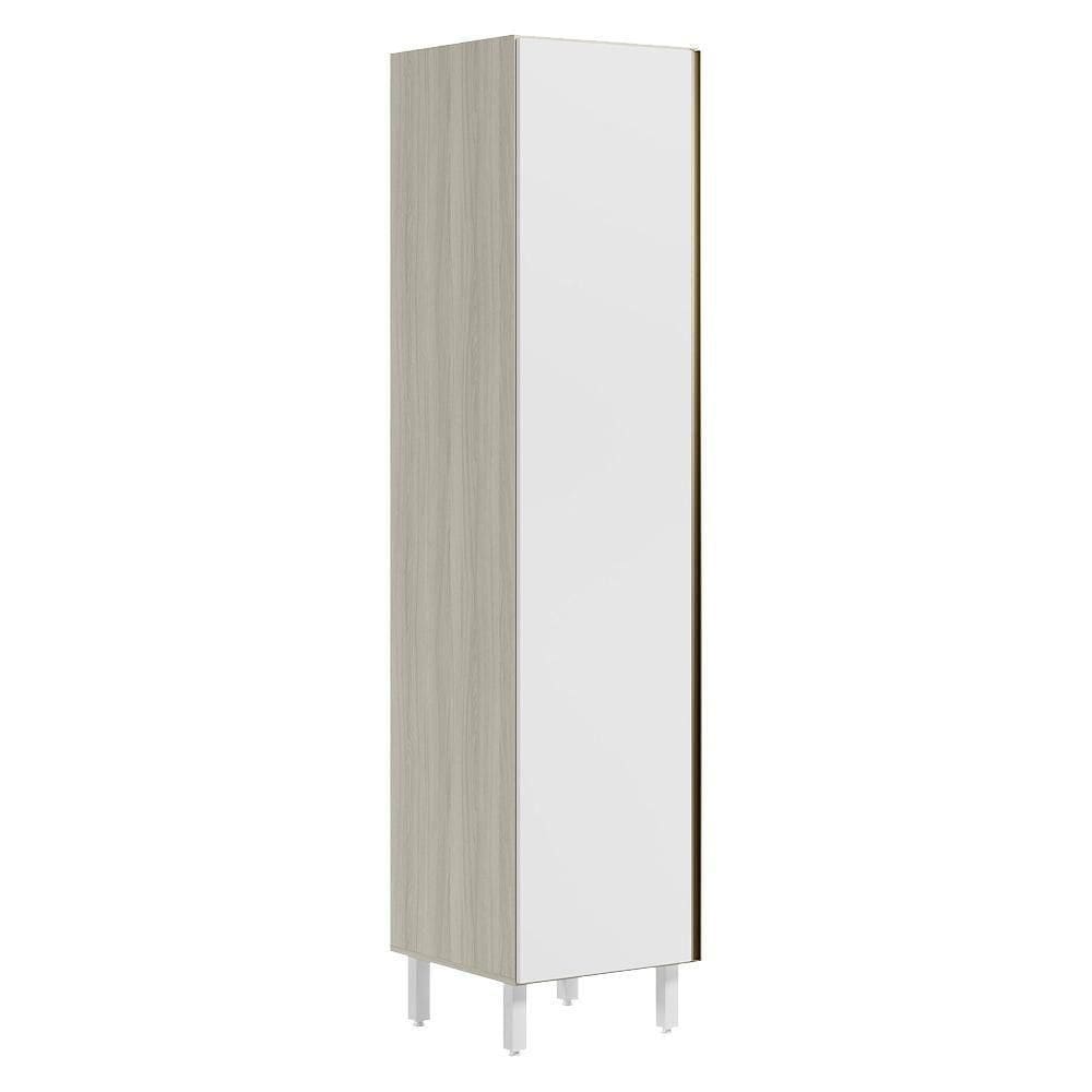 Paneleiro 1 Porta 221x50cm Mdf Kali 12229 Bianco Toq Branco Uv Nicioli Bianco Toq Branco Uv