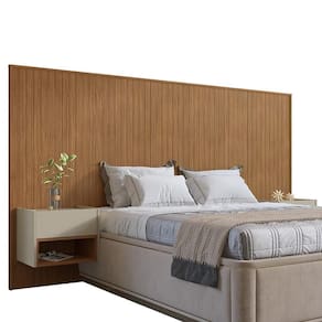 Cabeceira Florença Para Cama De Casal E Queen Com 2 Mesas De Apoio Cedro-off White - Casa D Cedro-off White