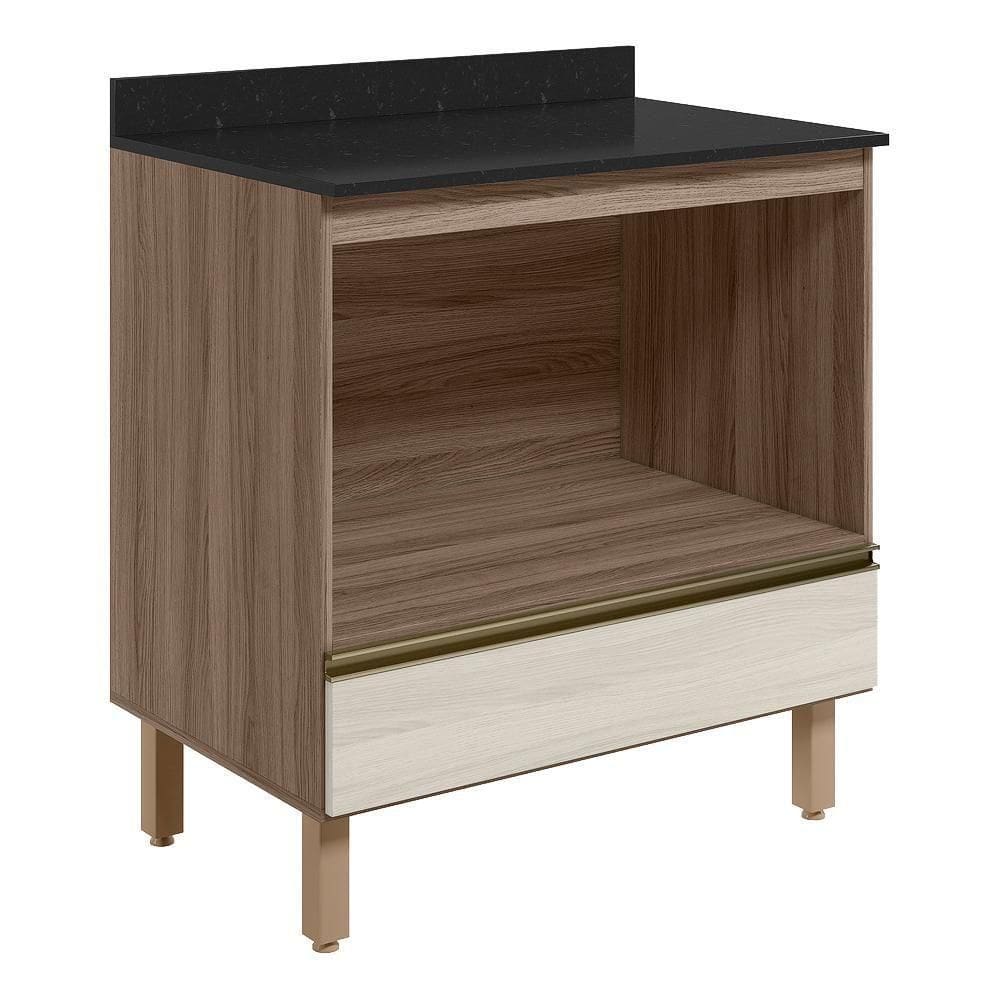 Balcao Nicho Forno 80cm Mdf Kali 16406 Carvalho Toq Bianco Toq Nicioli Carvalho Toq Bianco Toq