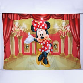 Painel de Festa Retangular Minnie de 5,00x3,00m - Fera Print