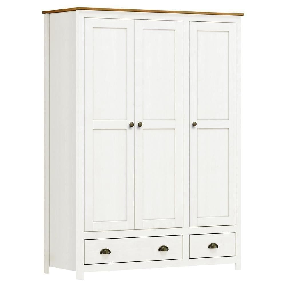 Guarda Roupa Solteiro Topázio 3 Portas E 2 Gavetas Branco-freijó - Finestra Móveis Branco-freijó