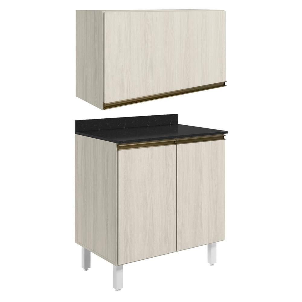 Armario Aereo E Balcao Mdf 60cm Kali Bianco Toq Bianco Toq Nicioli Bianco Toq Bianco Toq