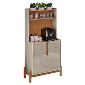 Aparador Cantinho Do Café Lizz 2 Portas E 2 Gavetas Off White-cedro - Casa D Off White-cedro