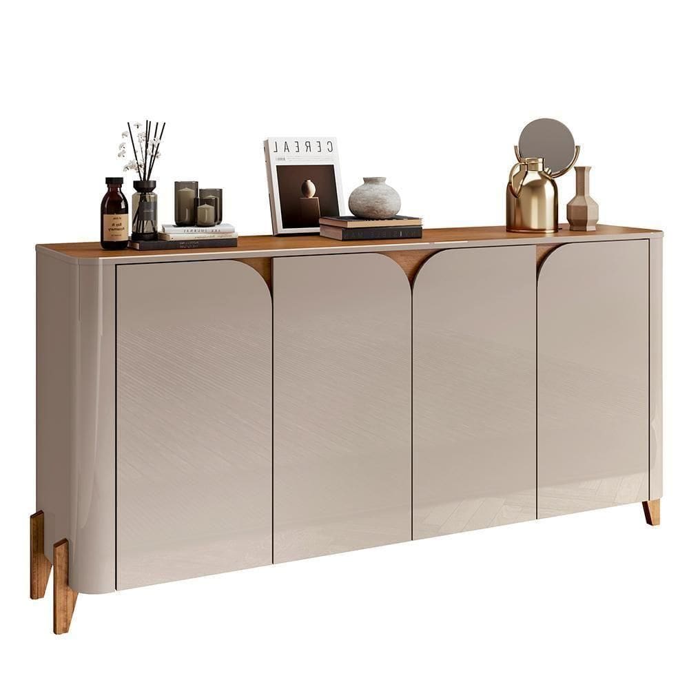 Buffet Aparador Memphis 4 Portas Off White-cedro - Casa D Off White-cedro