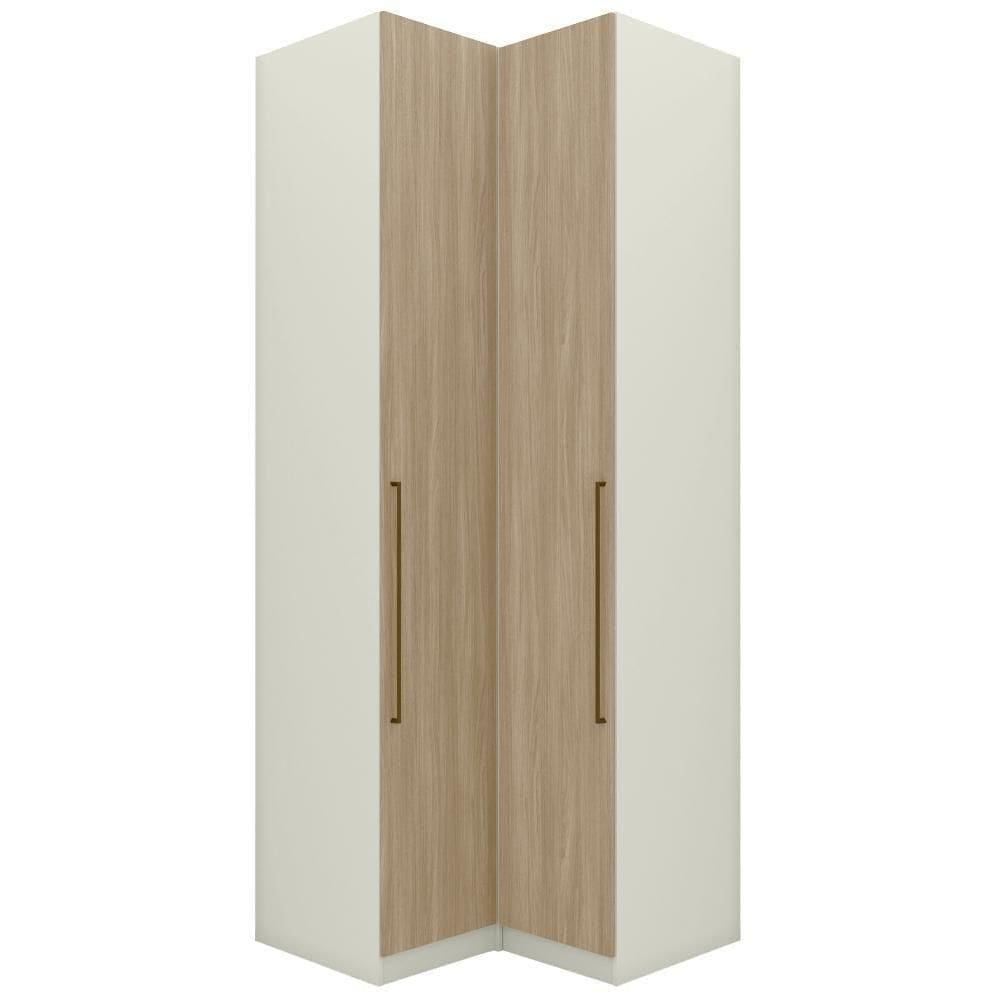 Guarda Roupa Modulado 2 Pecas 241x80 Cm Seletto Areia Jequitiba Henn Areia Jequitiba