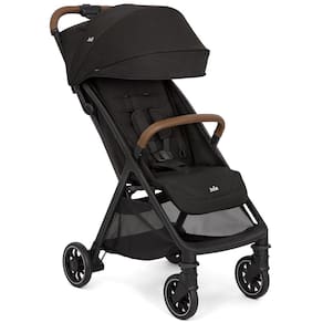 Carrinho de Bebê Joie Pact Pro Preto Portátil Reclinável Leve Compacto Dobrável Passeio Para Viagem 0 a 22 Kg Fecha Com Uma Mão