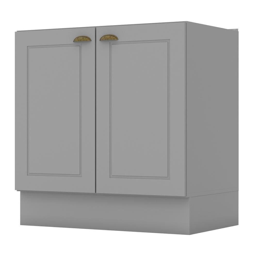 Balcão 2 Portas 80cm Americana Cinza - Móveis Henn Cinza
