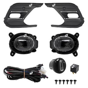 Kit Farol de Milha LED Friso Cromo Novo Polo 2023 em diante Comfortline Sense TSI MPI Botão modelo Painel