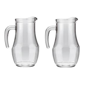 2 Jarras Vidro P/ Suco Água Tango Resistente 1,5L Nadir