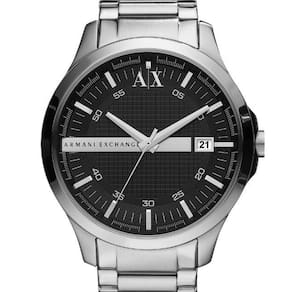 Relogio Armani Exchange Prata Fundo Preto