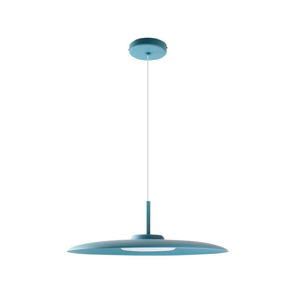 Lustre Pendente Dot Slim Azul Redondo 55Cm Led 3000K Bivolt