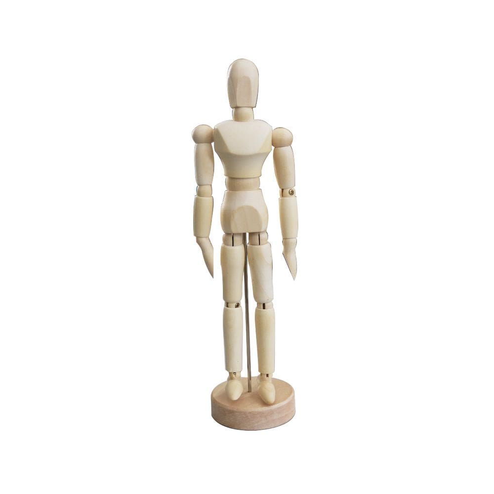 Boneco Decorativo Articulado Manequim De Madeira 20Cm