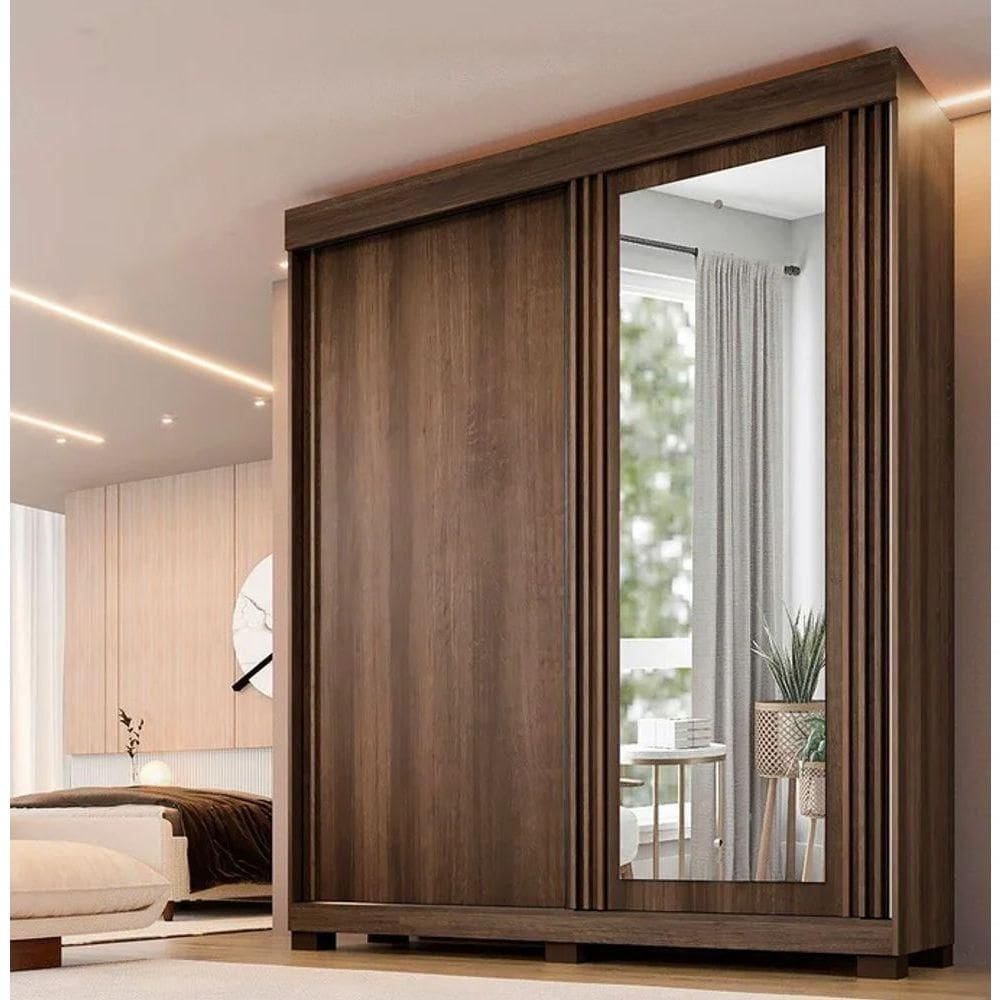 Guarda Roupa Mônaco mdf 2 Portas Imbuia - Benetil