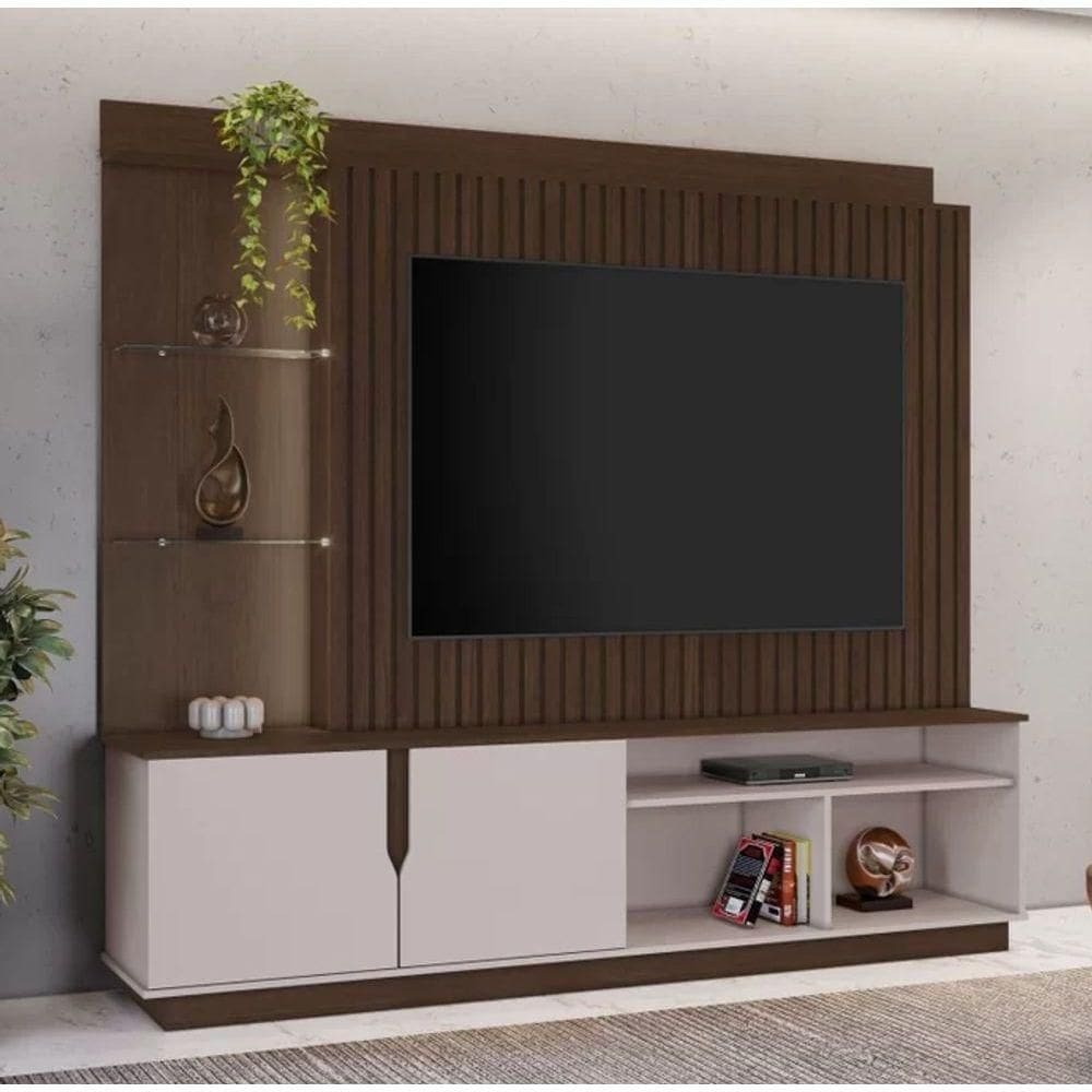 Home Amparo Para Até 60” Jcm Movelaria - Café Soft/off