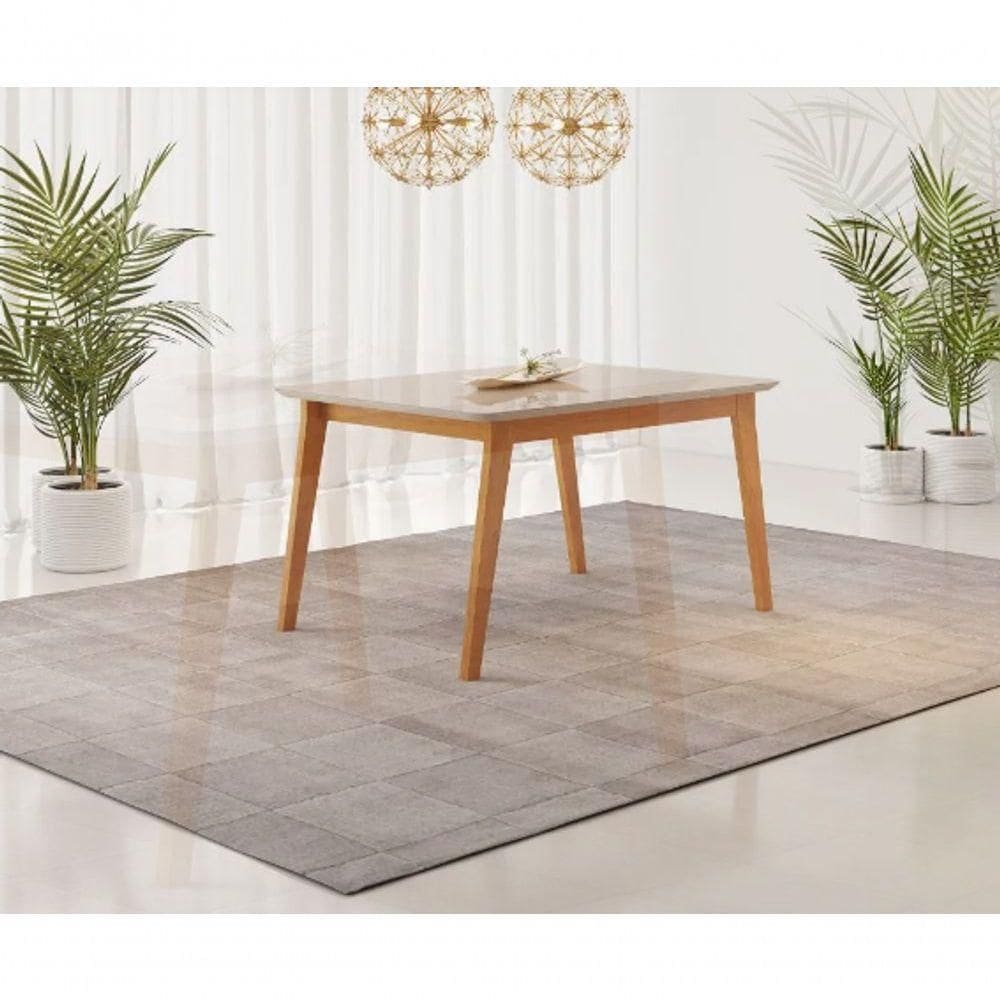 Mesa De Jantar Elegance Jcm Movelaria Cinamomo/off 1,20 M