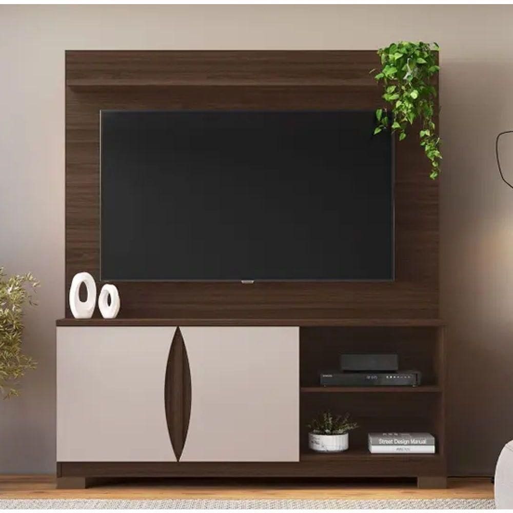 Home União Para Até 56” Jcm Movelaria - Café Soft/off