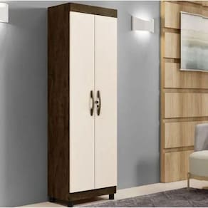 Multiuso New Roma 2 Portas Com Chave Benetil Móveis - Imbuia/off