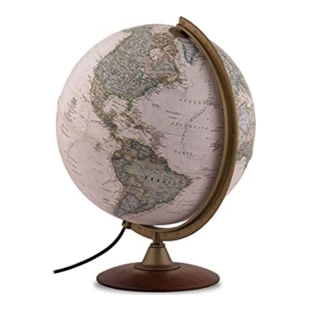 Globo Terrestre National Geographic com Luz Gold Executive
