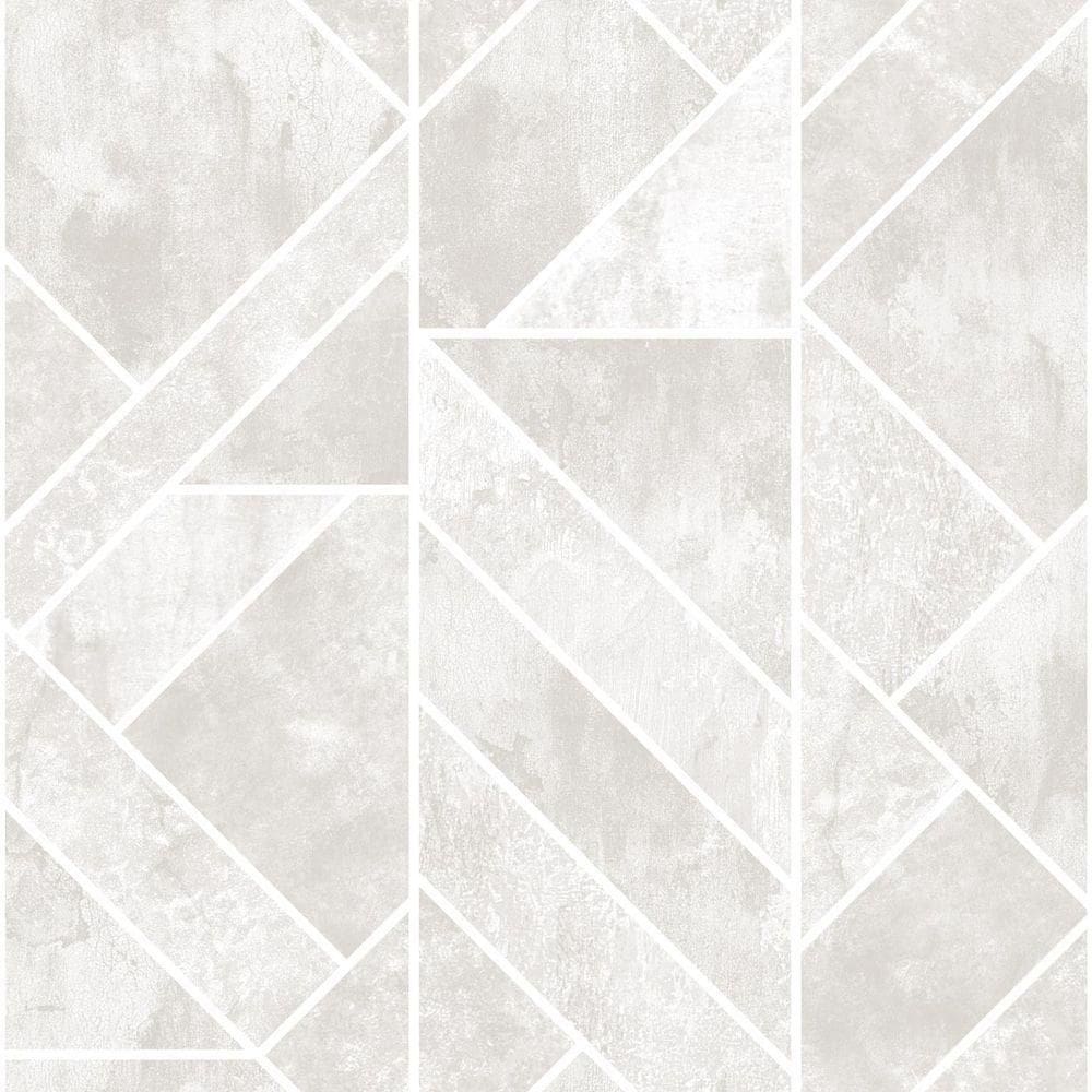 Papel De Parede Colorkey Geométrico Marfim Rolo 53cmX10mts