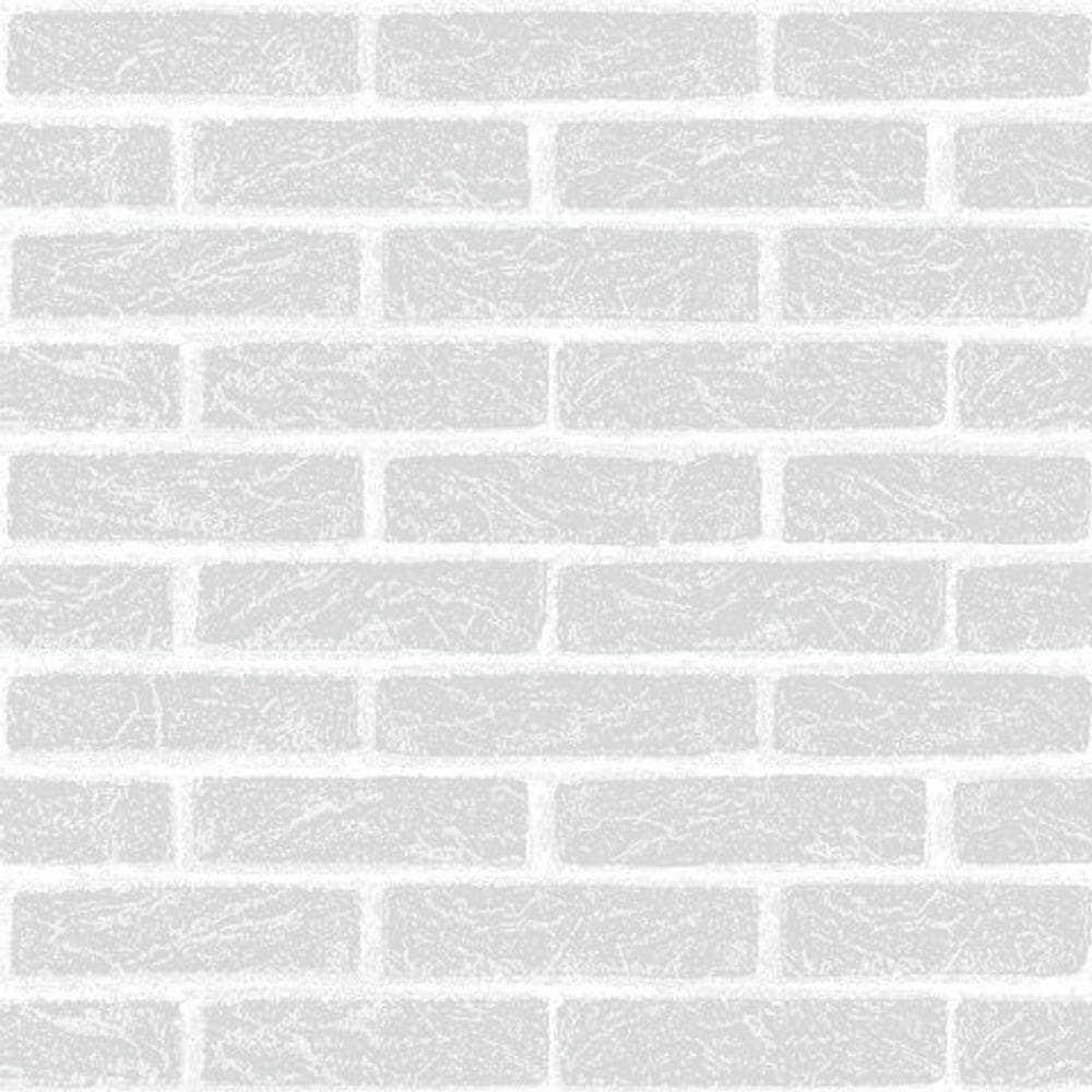 Papel De Parede Vinilico Tijolinho Cinza Claro.