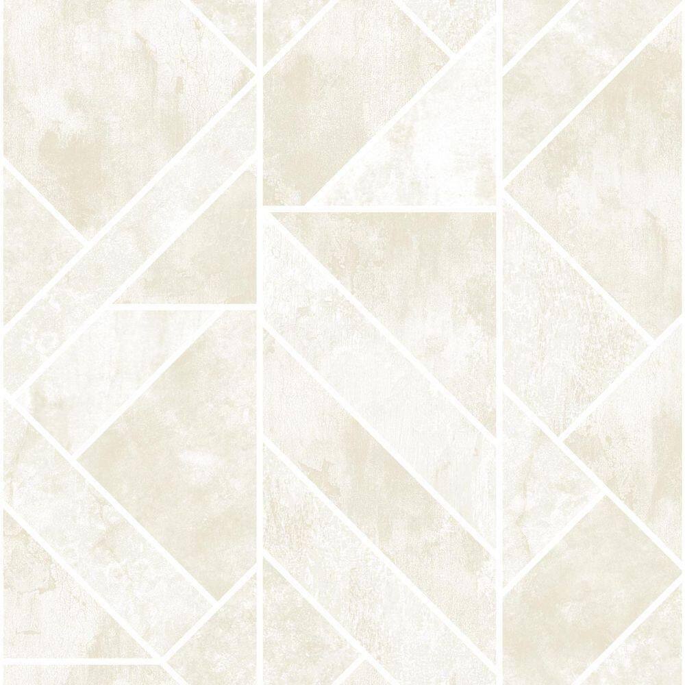 Papel De Parede Colorkey Geométrico Bege Rolo 53cmX10mts