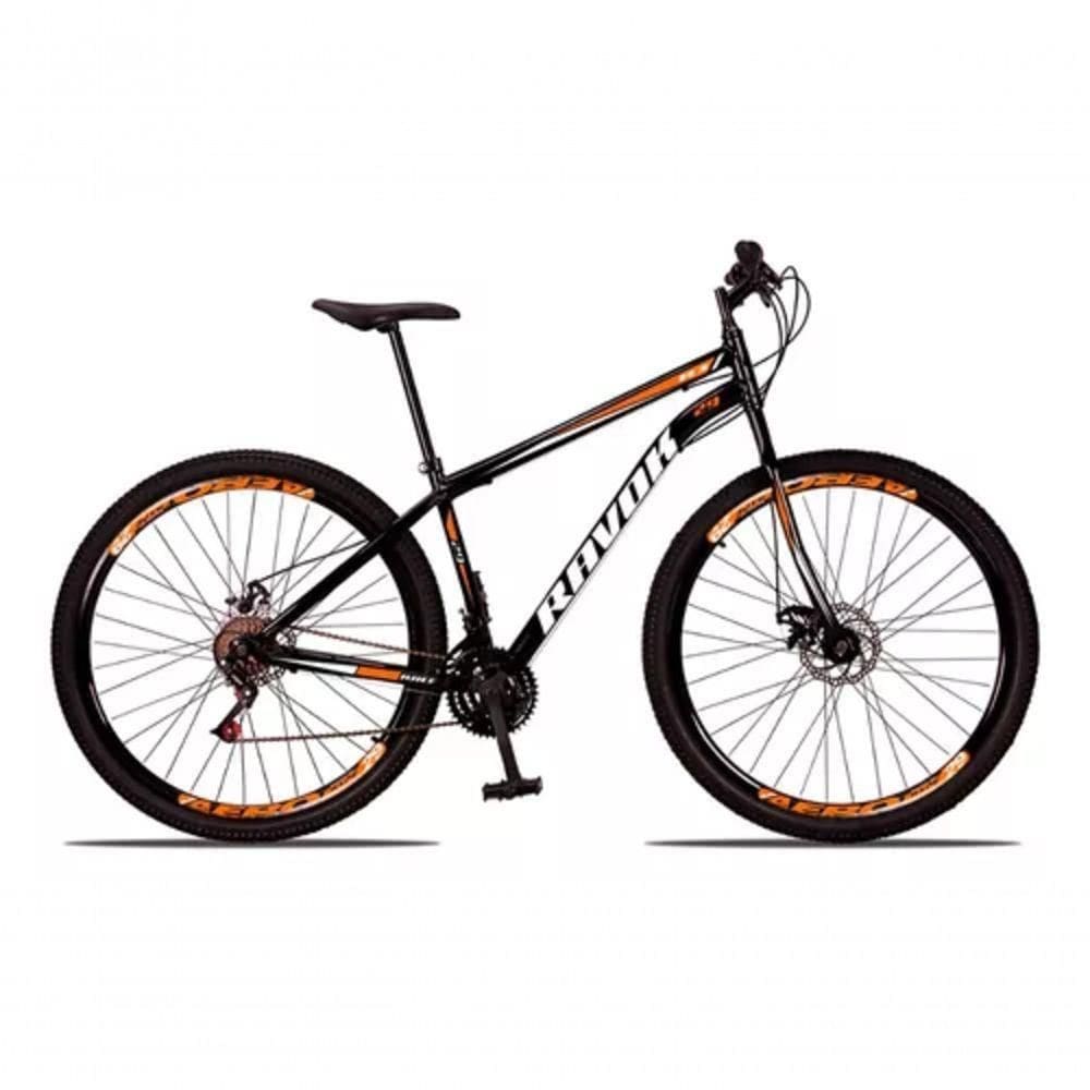 Bicicleta Aro 29 Bike Aço 21 Marchas Velocidades Freio A Disco Cor:laranja